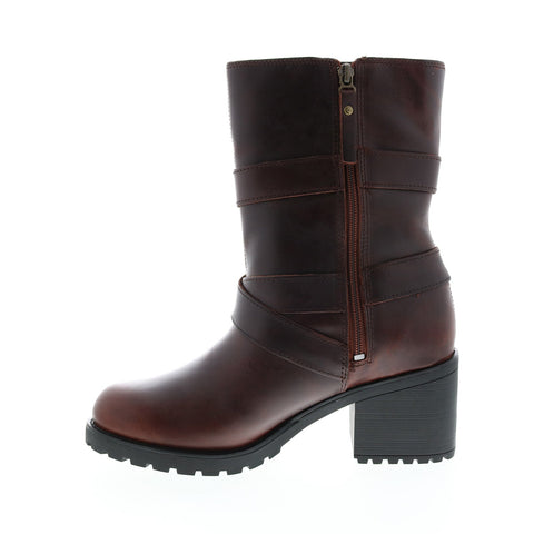 Harley-Davidson Lalanne Triple Strap D84714 Womens Brown Motorcycle Boots