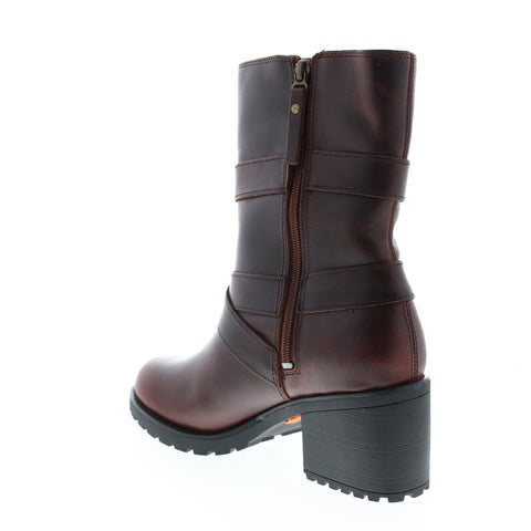 Harley-Davidson Lalanne Triple Strap D84714 Womens Brown Motorcycle Boots