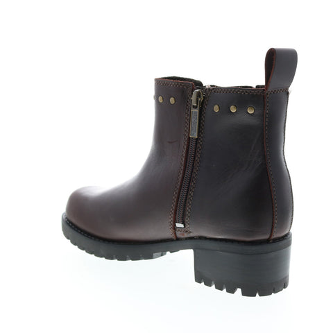 Harley-Davidson Ashby Pull On D84718 Womens Brown Leather Motorcycle Boots