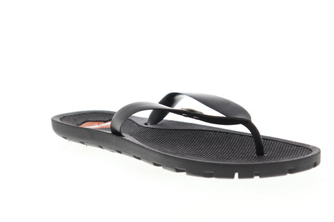 Harley-Davidson Mills D93559 Mens Black Slip On Flip-Flops Sandals Shoes