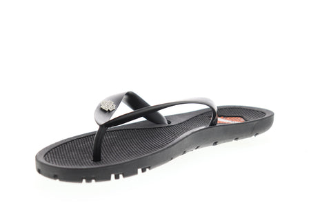 Harley-Davidson Mills D93559 Mens Black Slip On Flip-Flops Sandals Shoes