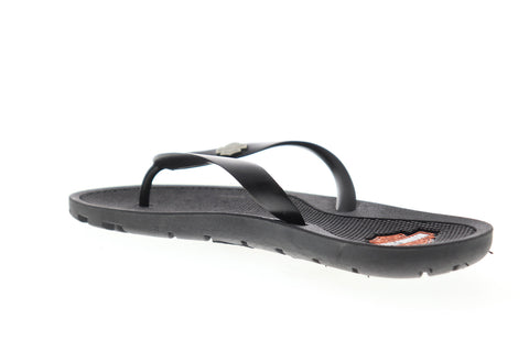 Harley-Davidson Mills D93559 Mens Black Slip On Flip-Flops Sandals Shoes