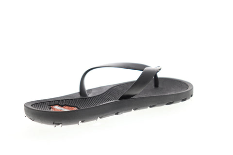 Harley-Davidson Mills D93559 Mens Black Slip On Flip-Flops Sandals Shoes