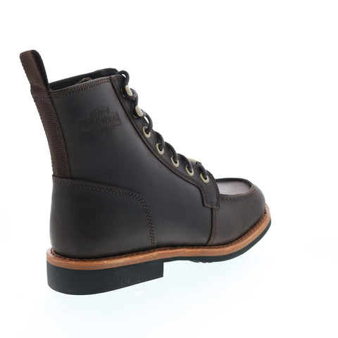 Harley-Davidson Owens D93614 Mens Brown Leather Motorcycle Boots