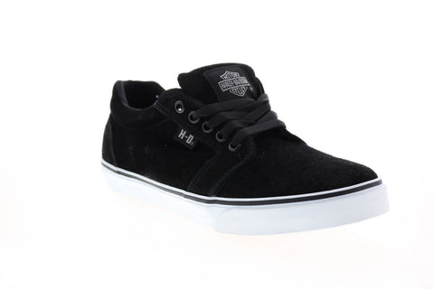 Harley-Davidson Tompkins D93626 Mens Black Suede Lifestyle Sneakers Shoes