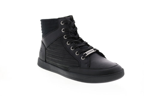 Harley-Davidson Bridges D93629 Mens Black Leather Lifestyle Sneakers Shoes