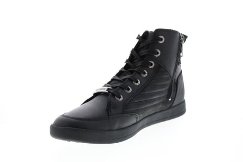 Harley-Davidson Bridges D93629 Mens Black Leather Lifestyle Sneakers Shoes