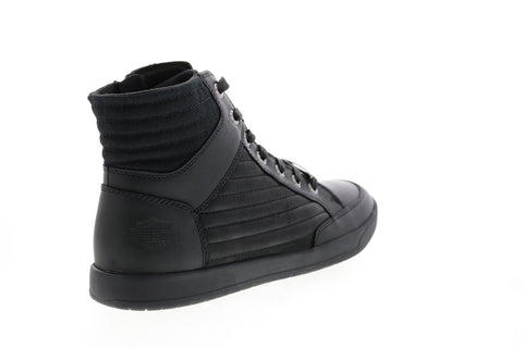 Harley-Davidson Bridges D93629 Mens Black Leather Lifestyle Sneakers Shoes