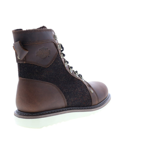 Harley-Davidson Bryant D93632 Mens Brown Leather Zipper Motorcycle Boots