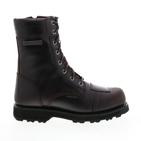 Harley-Davidson Edgerton D93640 Mens Brown Leather Motorcycle Boots