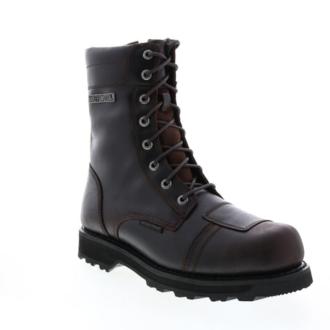 Harley-Davidson Edgerton D93640 Mens Brown Leather Motorcycle Boots