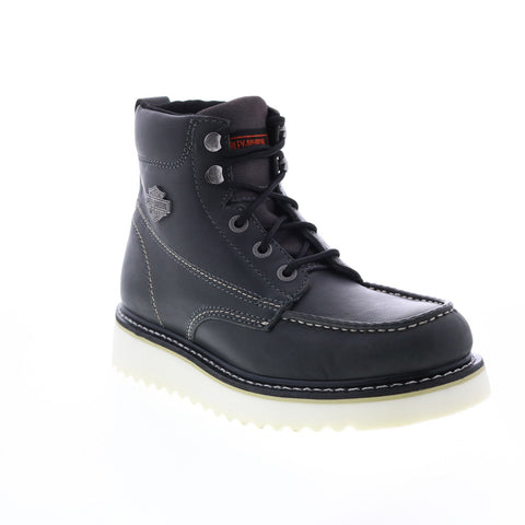 Harley-Davidson Palmerton D93689 Mens Gray Leather Motorcycle Boots