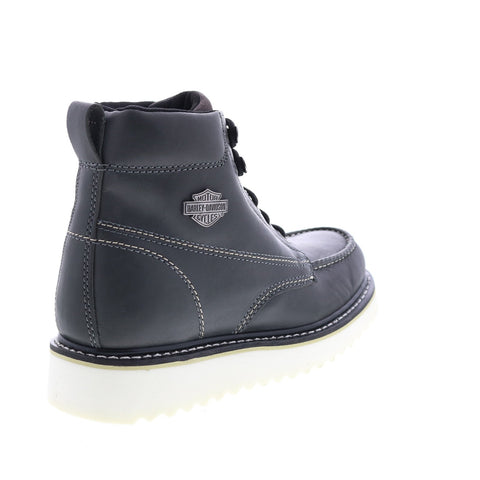 Harley-Davidson Palmerton D93689 Mens Gray Leather Motorcycle Boots