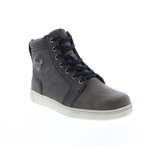 Harley-Davidson Bateman D93725 Mens Gray Leather Wide Motorcycle Boots