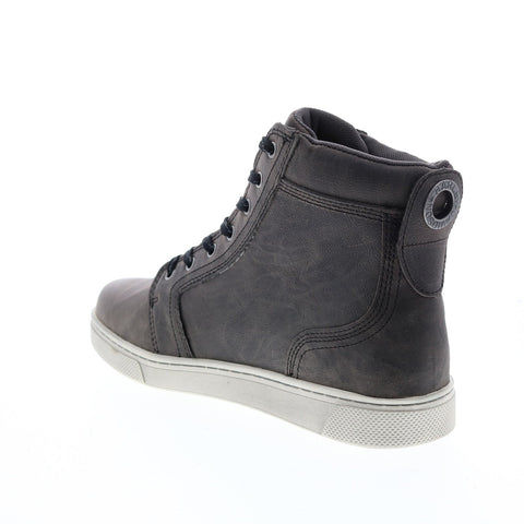 Harley-Davidson Bateman D93725 Mens Gray Leather Wide Motorcycle Boots