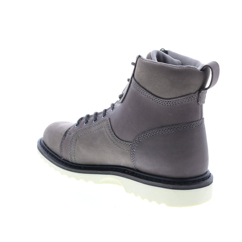 Harley-Davidson Hickman Dual D93773 Mens Gray Leather Lace Up Motorcycle Boots