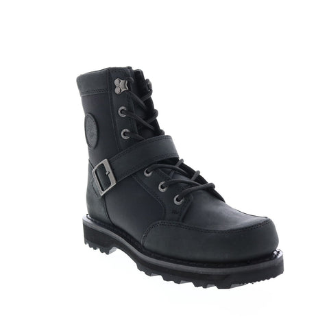 Harley-Davidson Hamlyn Nylon W Strap D93786 Mens Black Leather Motorcycle Boots