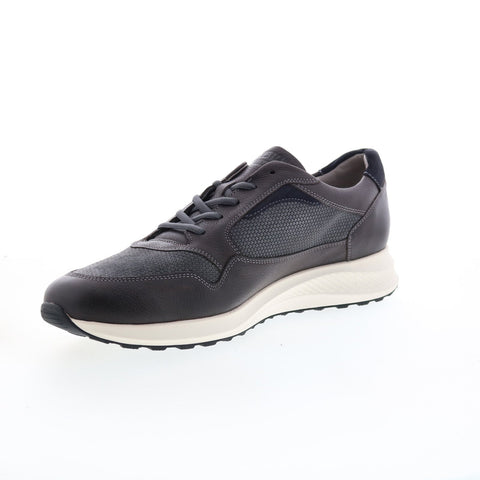 Mephisto Davis Mens Gray Leather Lace Up Lifestyle Sneakers Shoes