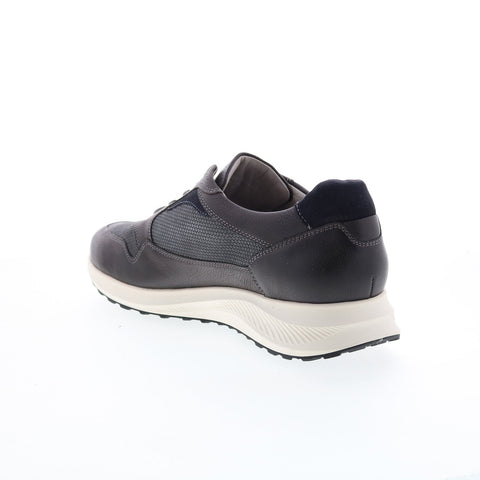 Mephisto Davis Mens Gray Leather Lace Up Lifestyle Sneakers Shoes