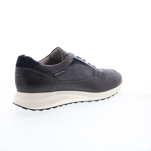 Mephisto Davis Mens Gray Leather Lace Up Lifestyle Sneakers Shoes