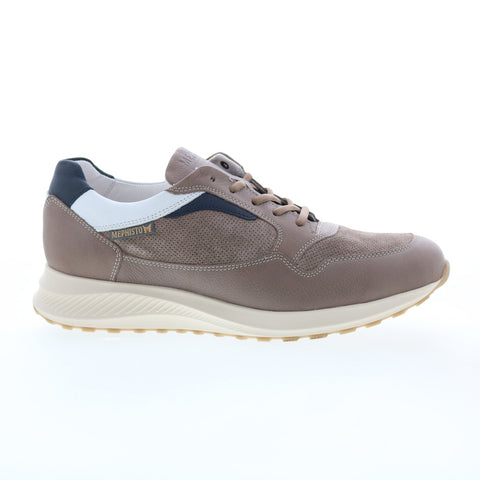 Mephisto Davis Mens Brown Leather Lace Up Lifestyle Sneakers Shoes