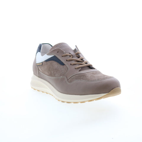 Mephisto Davis Mens Brown Leather Lace Up Lifestyle Sneakers Shoes