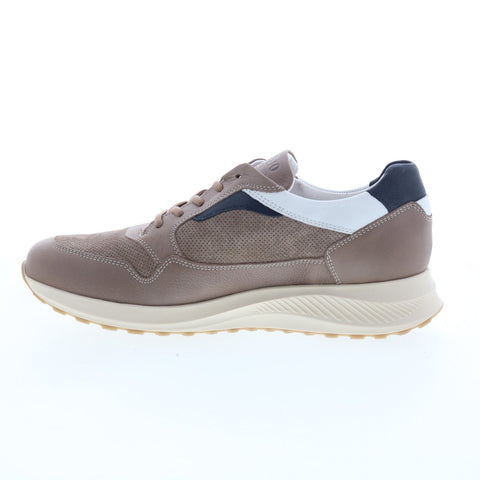 Mephisto Davis Mens Brown Leather Lace Up Lifestyle Sneakers Shoes