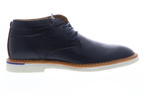 Steve Madden Dazier Mens Blue Leather Lace Up Chukkas Boots Shoes