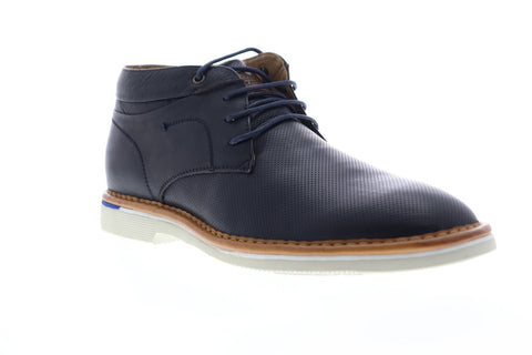 Steve Madden Dazier Mens Blue Leather Lace Up Chukkas Boots Shoes