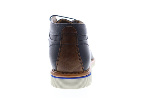 Steve Madden Dazier Mens Blue Leather Lace Up Chukkas Boots Shoes