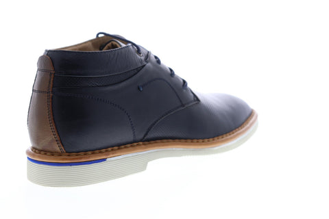 Steve Madden Dazier Mens Blue Leather Lace Up Chukkas Boots Shoes