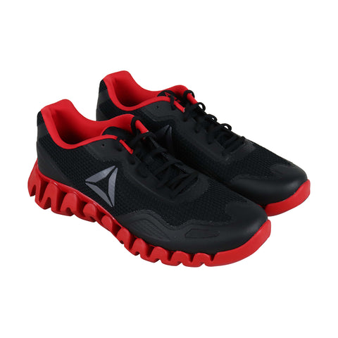 Reebok Zig Pulse Se Mens Black Textile & Synthetic Athletic Running Shoes