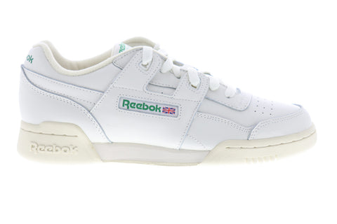 Reebok Workout LO Plus DV3735 Womens White Leather Lifestyle Sneakers Shoes
