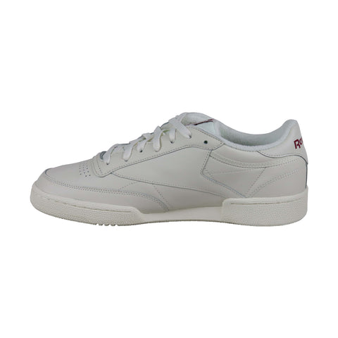 Reebok Club C 85 Mens White Leather Low Top Lace Up Sneakers Shoes