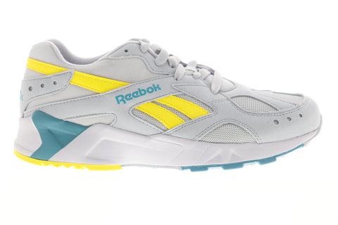 Reebok Aztrek DV4275 Mens Gray Suede Low Top Lace Up Lifestyle Sneakers Shoes
