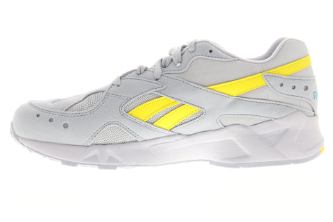 Reebok Aztrek DV4275 Mens Gray Suede Low Top Lace Up Lifestyle Sneakers Shoes