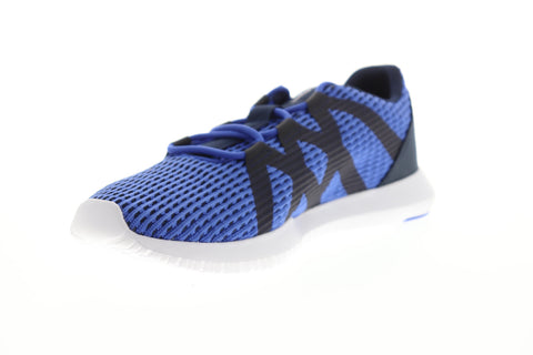 Reebok Reago Pulse DV4444 Mens Blue Canvas Lace Up Athletic Running Shoes