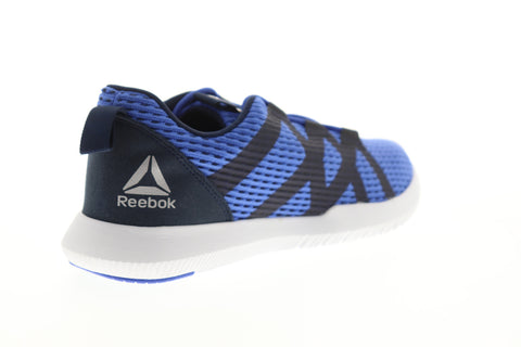 Reebok Reago Pulse DV4444 Mens Blue Canvas Lace Up Athletic Running Shoes