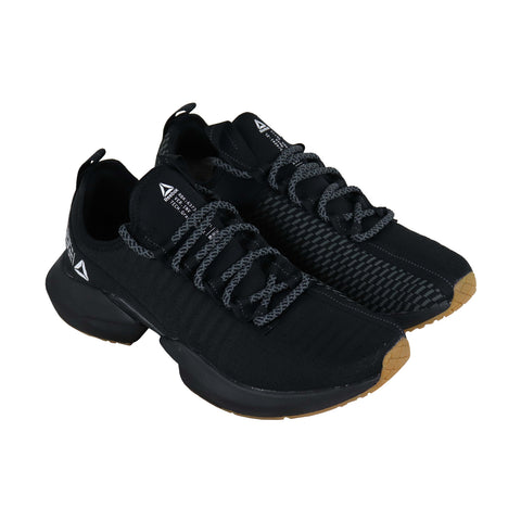 Reebok Sole Fury Mens Black Textile Low Top Lace Up Sneakers Shoes