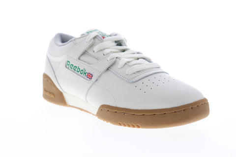 Reebok Workout Clean MU DV5186 Mens White Leather Lifestyle Sneakers Shoes