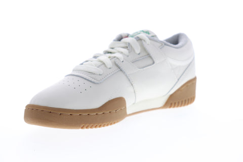 Reebok Workout Clean MU DV5186 Mens White Leather Lifestyle Sneakers Shoes