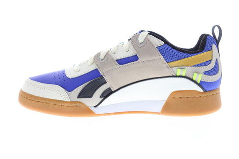Reebok Workout Plus ATI 90S DV5495 Mens Blue Leather Lifestyle Sneakers Shoes