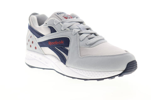 Reebok Pyro DV5571 Mens Gray Suede Low Top Lace Up Lifestyle Sneakers Shoes