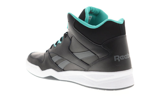 Reebok Royal Bb4500 Hi2 Mens Black Leather High Top Sneakers Shoes