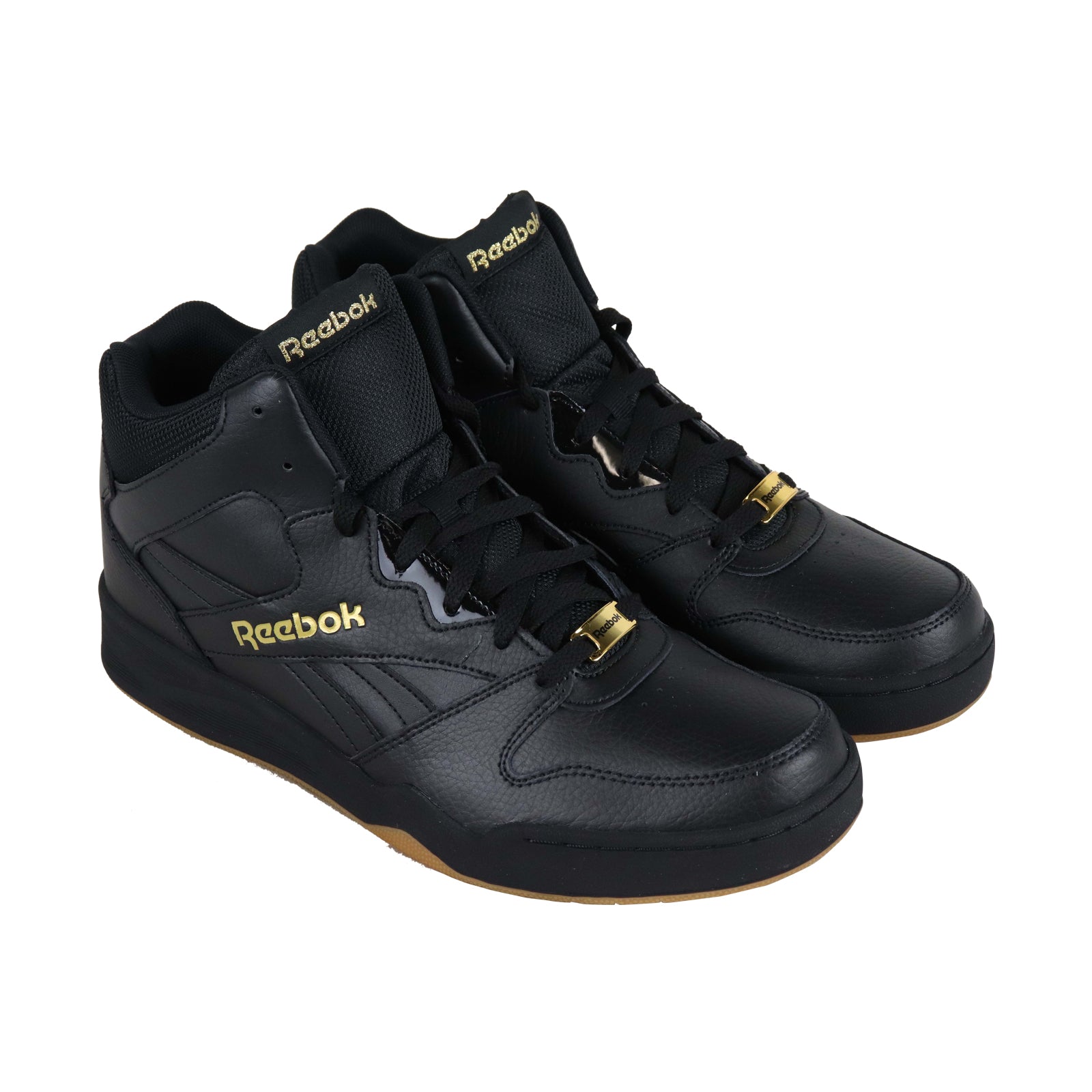 Black and gold reebok high tops Clearance