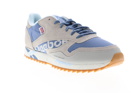 Reebok Classic Leather Ripple DV7142 Womens Gray Suede Lifestyle Sneakers Shoes