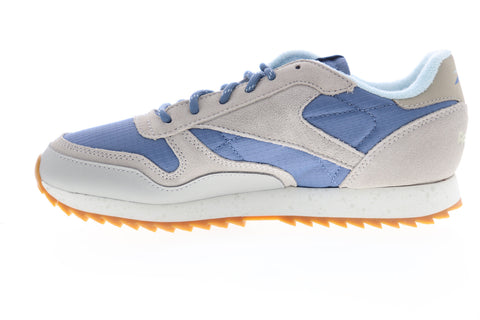 Reebok Classic Leather Ripple DV7142 Womens Gray Suede Lifestyle Sneakers Shoes