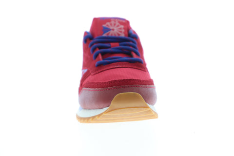 Reebok Classic Leather Ripple DV7196 Womens Red Suede Lifestyle Sneakers Shoes