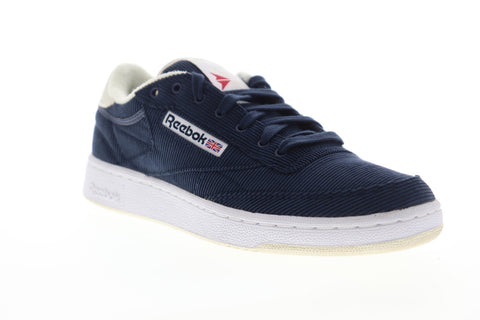 Reebok Club C 85 MU Corduroy DV7235 Mens Blue Canvas Lifestyle Sneakers Shoes