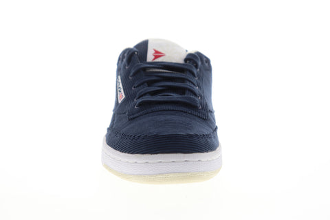 Reebok Club C 85 MU Corduroy DV7235 Mens Blue Canvas Lifestyle Sneakers Shoes